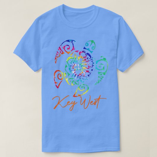 Key West Florida Tie Dye Zee Turtle Vacation 2023 T-shirt (Design voorkant)