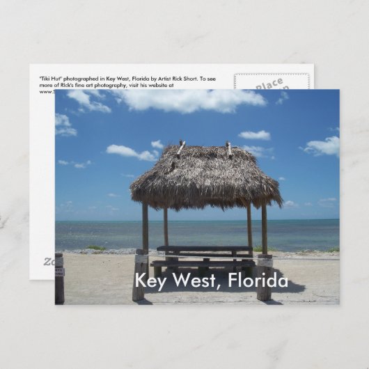 Key West Florida Tiki Zee Uitzicht Briefkaart (Voorkant / Achterkant)