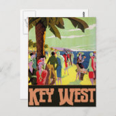 Key West Florida Travel  Artwork Briefkaart (Voorkant / Achterkant)