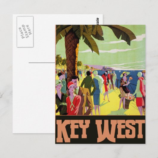 Key West Florida Travel  Artwork Briefkaart (Voorkant / Achterkant)