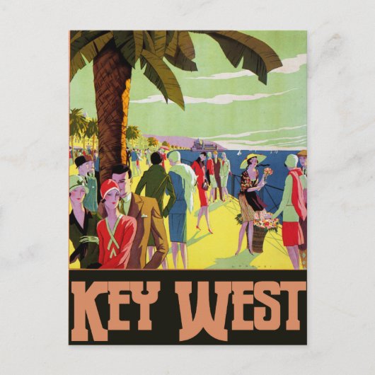 Key West Florida Travel  Artwork Briefkaart (Voorkant)