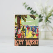 Key West Florida Travel Artwork Feestdagenkaart (Staand voorkant)