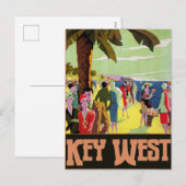 Key West Florida Travel Artwork Feestdagenkaart (Voorkant / Achterkant)