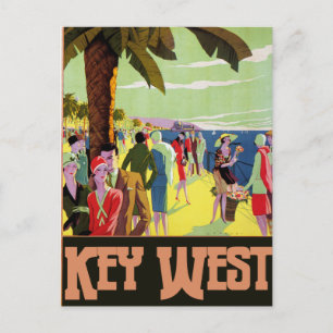 Key West Florida Travel Artwork Feestdagenkaart