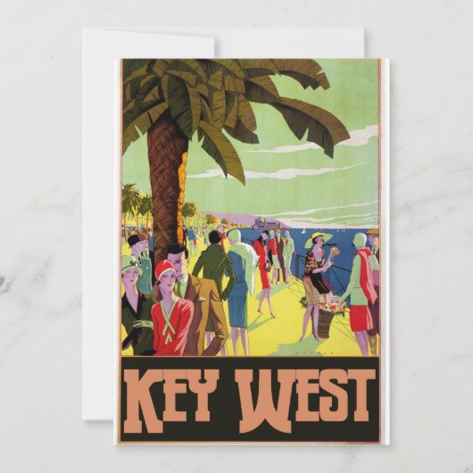 Key West Florida Travel  Artwork Kaart (Voorkant)