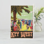 Key West Florida Travel  Artwork Kaart (Staand voorkant)