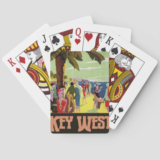 Key West Florida Travel  Artwork Pokerkaarten (Achterkant)