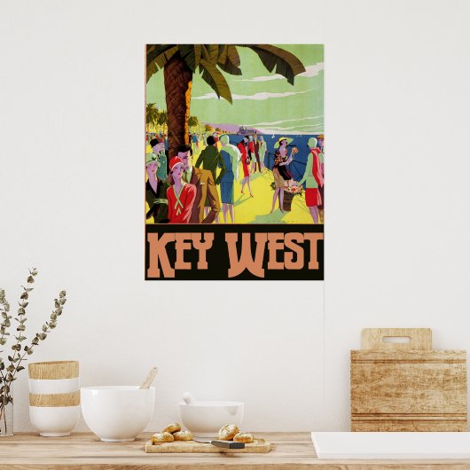 Key West Florida Travel Artwork Poster (Keuken)