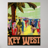 Key West Florida Travel  Artwork Poster (Voorkant)