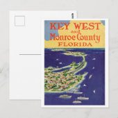  Key West Florida Travel en illustratie Briefkaart (Voorkant / Achterkant)