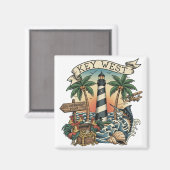 Key West Florida Travel Magneet (Voorkant / Achterkant)