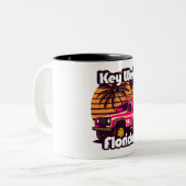 Key West Florida Tweekleurige Koffiemok (Voorkant links)