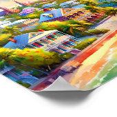 Key West Florida USA Travel Places waterverf Poster (Hoek)