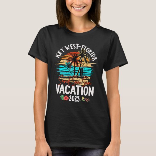 Key West Florida Vacation 2023 Matching Family Gro T-shirt (Voorkant)