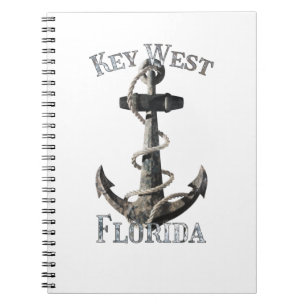 Key West Florida Vacation Nautical Anchor Sailing Notitieboek