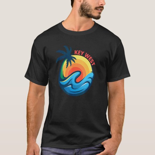 Key West Florida Vacation Travel Beach T-shirt (Voorkant)