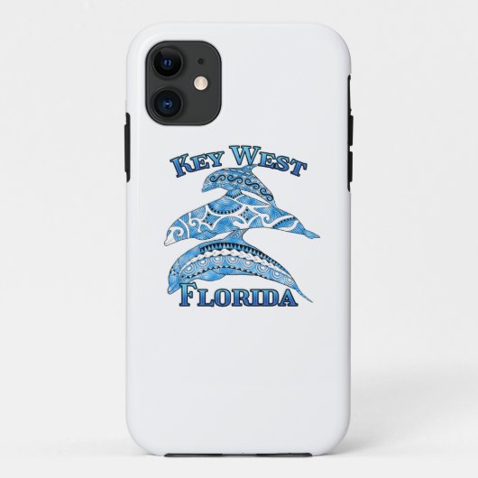 Key West Florida Vacation Tribal Dolphins Case-Mate iPhone Case (Achterkant)