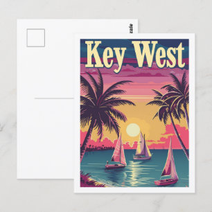 Key West Florida Verenigde Staten Vintage Beroemde Briefkaart