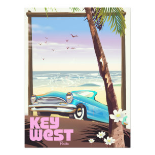 Key West Florida vintage reisposter Foto Afdruk