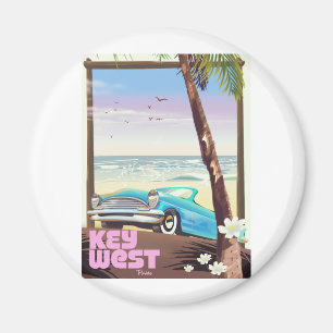 Key West Florida vintage reisposter Magneet
