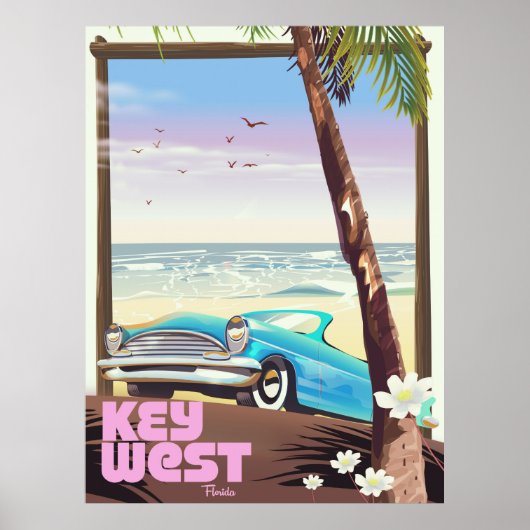 Key West Florida vintage reisposter Poster (Voorkant)