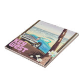 Key West Florida vintage reisposter Tegeltje (Zijkant)