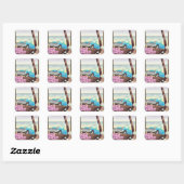 Key West Florida vintage reisposter Vierkante Sticker (Vel)