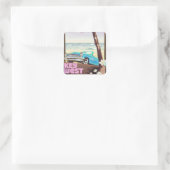 Key West Florida vintage reisposter Vierkante Sticker (Tas)