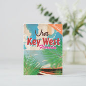 Key West, Florida Vintage Travel Poster Briefkaart (Staand voorkant)