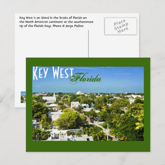 Key West, Florida, VS Briefkaart (Voorkant / Achterkant)