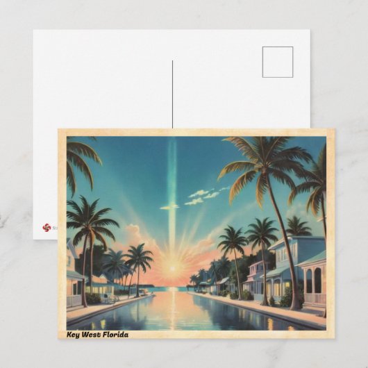 Key West Florida Waterfront Sunset  Briefkaart (Voorkant / Achterkant)
