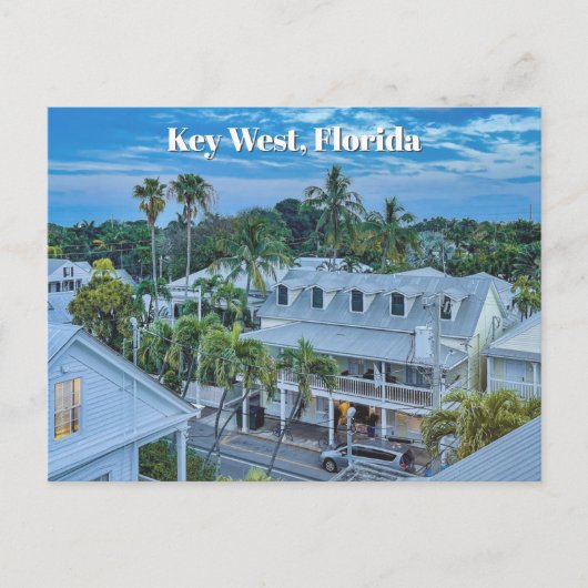 Key West Florida Witte Huizen Architectuur Scene Briefkaart (Voorkant)