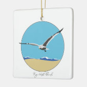 Key West, Florida Zee Gull boven het strand Keramisch Ornament (Links)