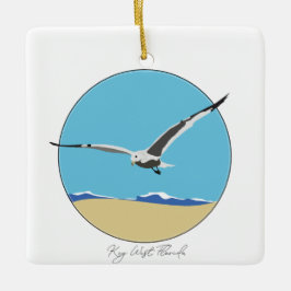 Key West, Florida Zee Gull boven het strand Keramisch Ornament