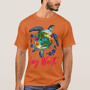 Key West Florida Zee Turtle Hibiscus Summer Vacat T-shirt