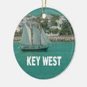 Key West Florida zeilboot Keramisch Ornament (Links)