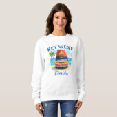 Key West Florida Zonsondergang Eiland Sweatshirt (Voorkant volledig)