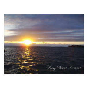 Key West Florida Zonsondergang Foto Poster