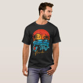 Key West Florida Zonsondergang Retro Zomer Vakanti T-shirt (Voorkant volledig)
