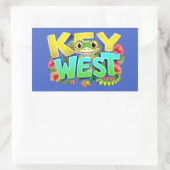 Key West Gecko Florida Rechthoekige Sticker (Tas)