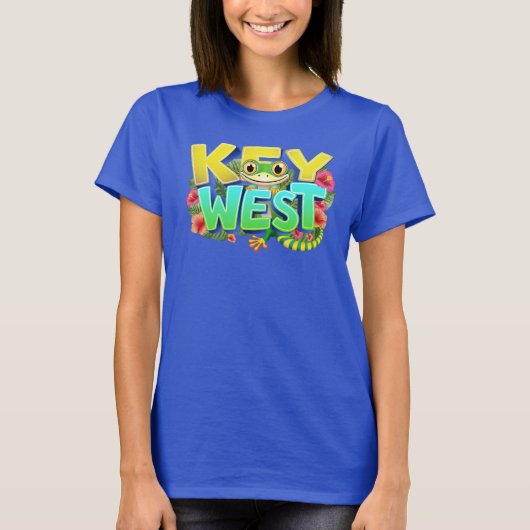 Key West Gecko Florida T-shirt (Voorkant)