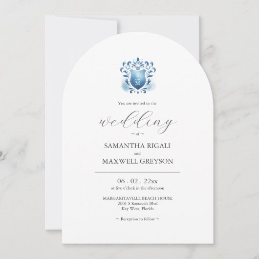 Key West geïnspireerde tropische bruiloft uitnodig Kaart (Voorkant)