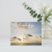 Key West Golden Sunset met vogelvlucht Briefkaart (Staand voorkant)