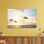 Key West Golden Sunset met vogelvlucht Canvas Afdruk (Insitu (Woonkamer))