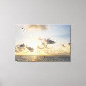 Key West Golden Sunset met vogelvlucht Canvas Afdruk (Voorkant)