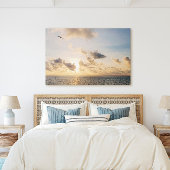 Key West Golden Sunset met vogelvlucht Canvas Afdruk