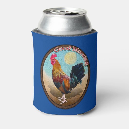 Key West - Gypsy Rooster Goedemorgen Ovaal Blikjeskoeler (Blikje Achterkant)
