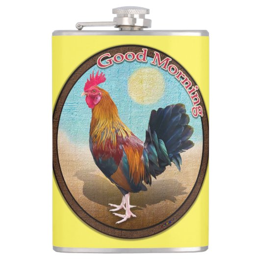 Key West - Gypsy Rooster Goedemorgen  Ovaal Heupfles (Voorkant)