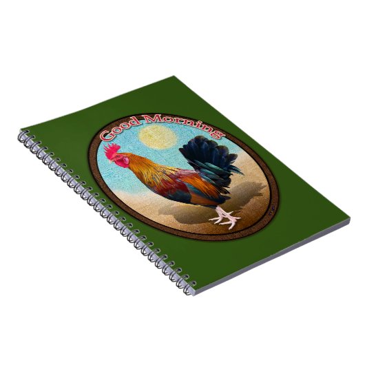 Key West - Gypsy Rooster Goedemorgen  Ovaal Notitieboek (Rechterzijde)