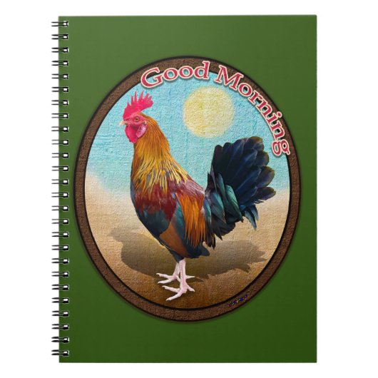 Key West - Gypsy Rooster Goedemorgen Ovaal Notitieboek (Voorkant)